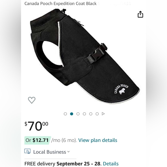 Canada Pooch The Expedition Dog Coat, Charcoal, 32” (MSRP $70) - Picture 5 of 5